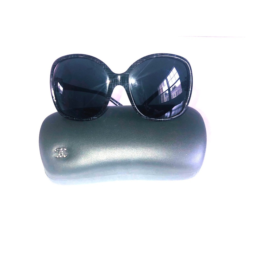 Chanel Grey-Blue “Plaid” Women’s Sunglasses